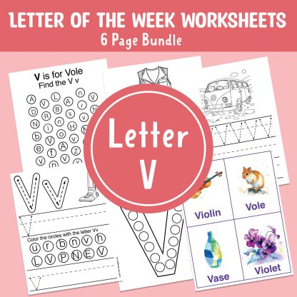 Letter V Worksheet Bundle