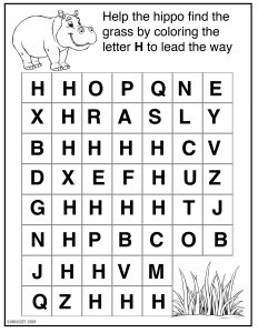 free letter h maze worksheet