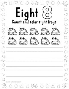 color number 8 worksheet