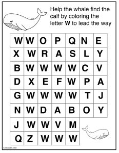 free letter w maze worksheet