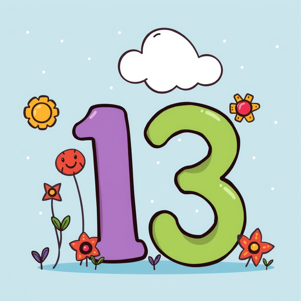 Free Printable Number 13 Worksheet for Preschool