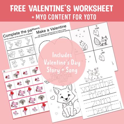 free valentine's day yoto myo content